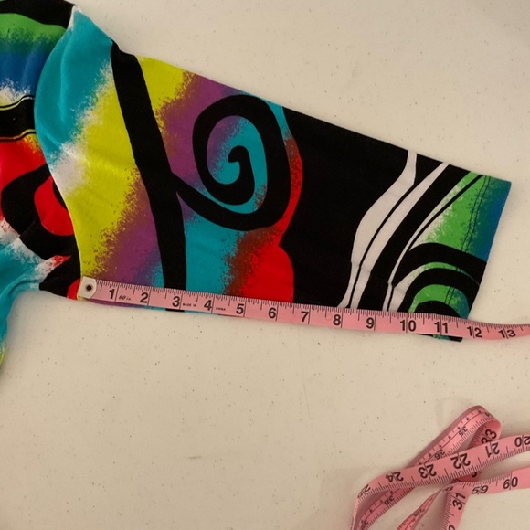 Multiples Abstract Print Top Multicolor Beaded Cotton Pullover Women’s Size 2X - Picture 6 of 14